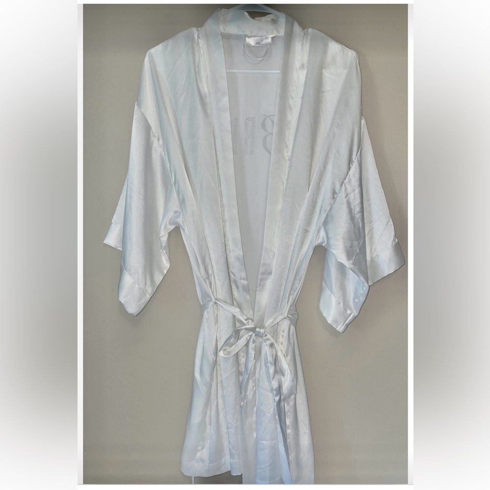 Victoria's Secret White Satin Bridal I Do Robe